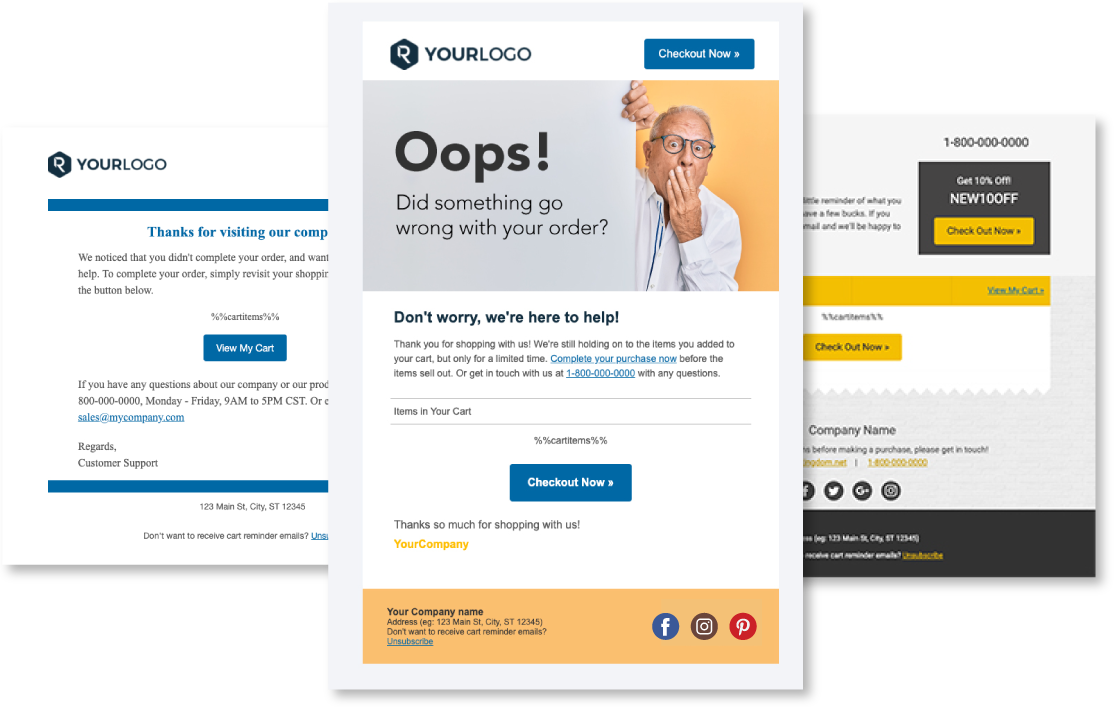 free download: abandoned cart email templates (HTML)