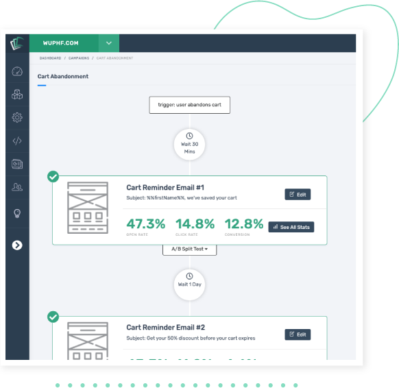 launch a recovery campaign in minutes with pre-built automations image